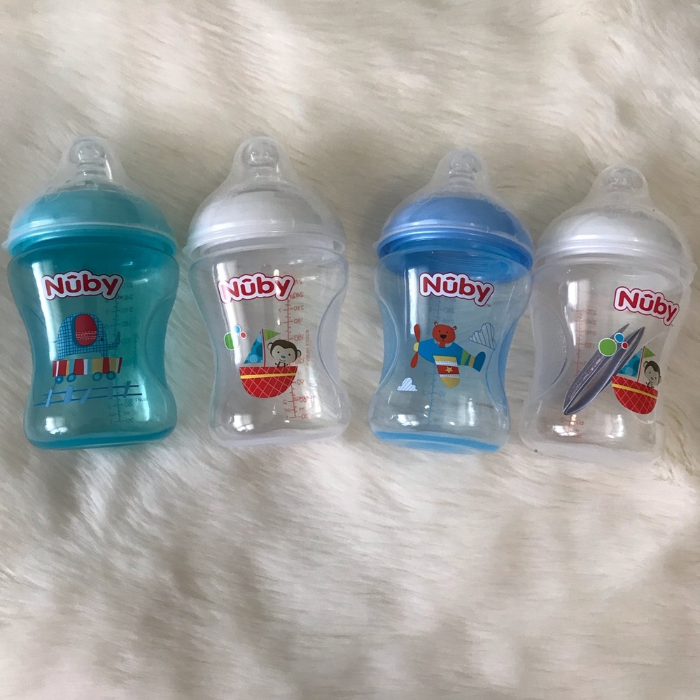 4 New Nûby Baby Bottles